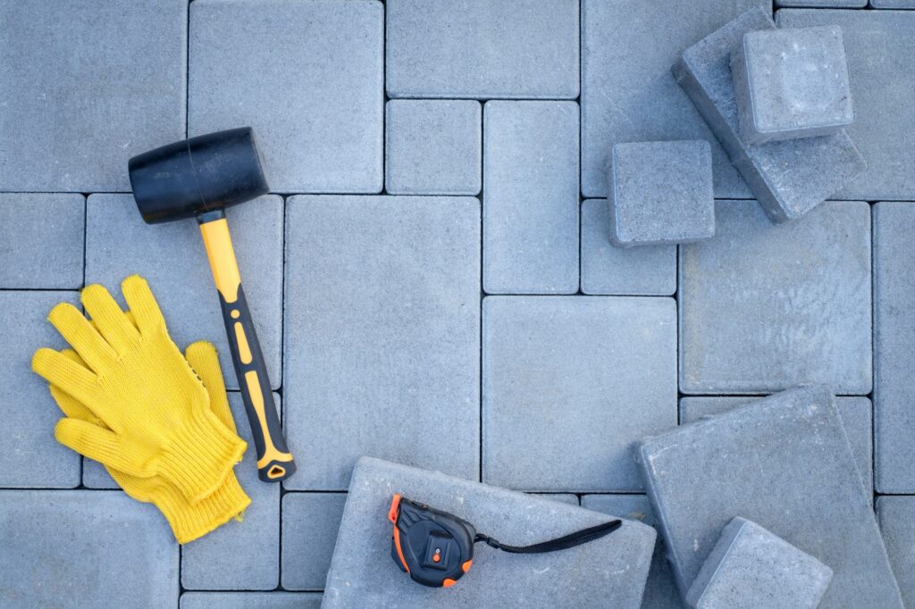Paving stones paving background
